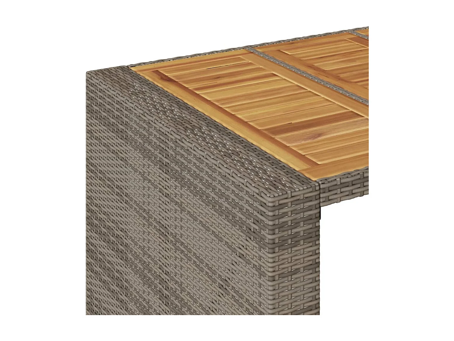 Karaca  Tavolo Bar da Giardino Piano in Acacia 145x80x110 cm Polyrattan
