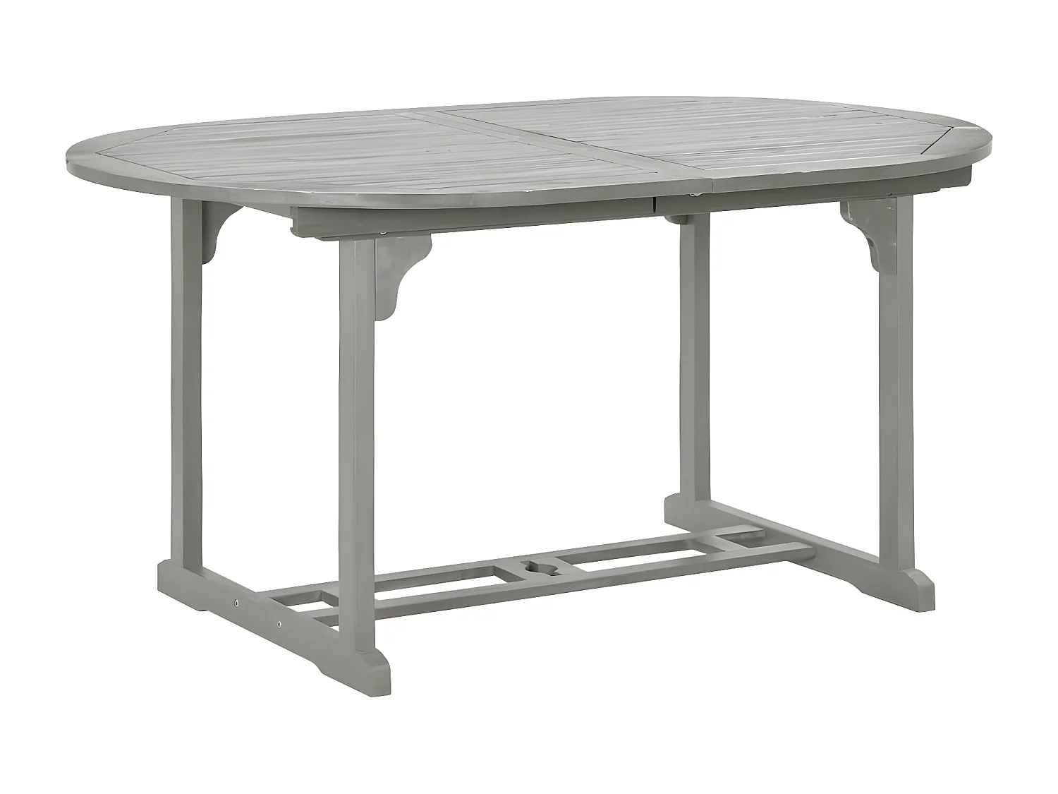 Stokkemarke  Mesa de jardín madera maciza de acacia gris 200x100x75 cm