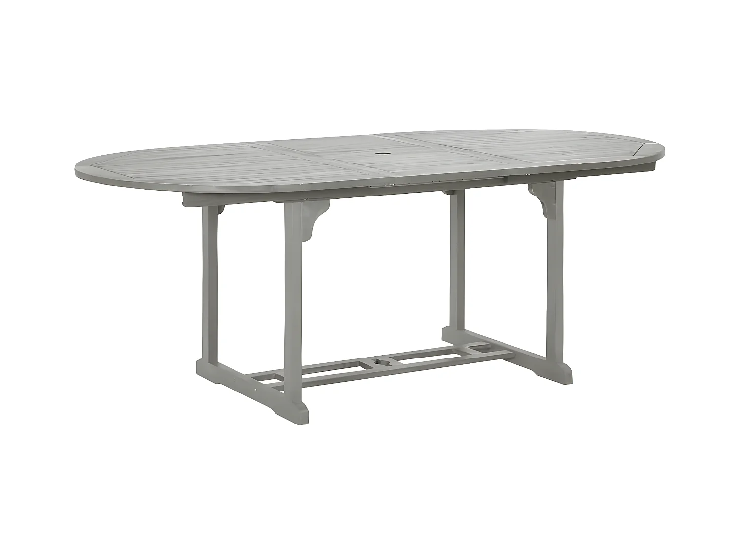Stokkemarke  Tuintafel 200x100x75 cm massief acaciahout grijs