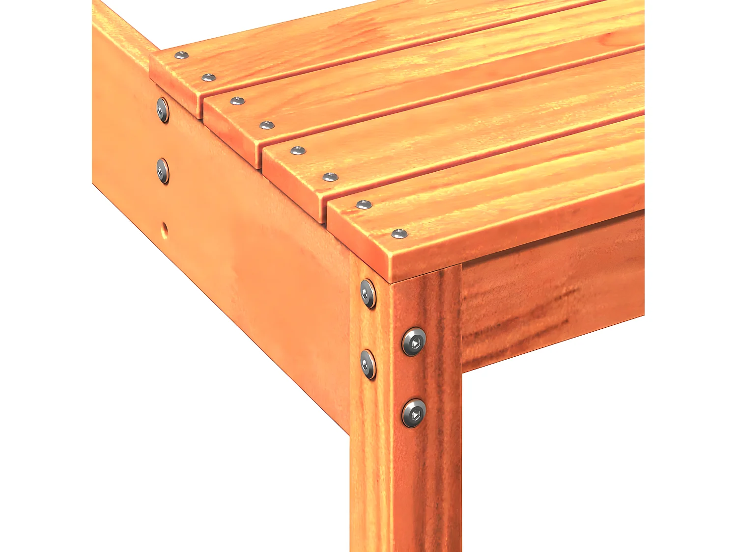 Horrin  Table de pique-nique cire marron 110x134x75 cm bois massif pin