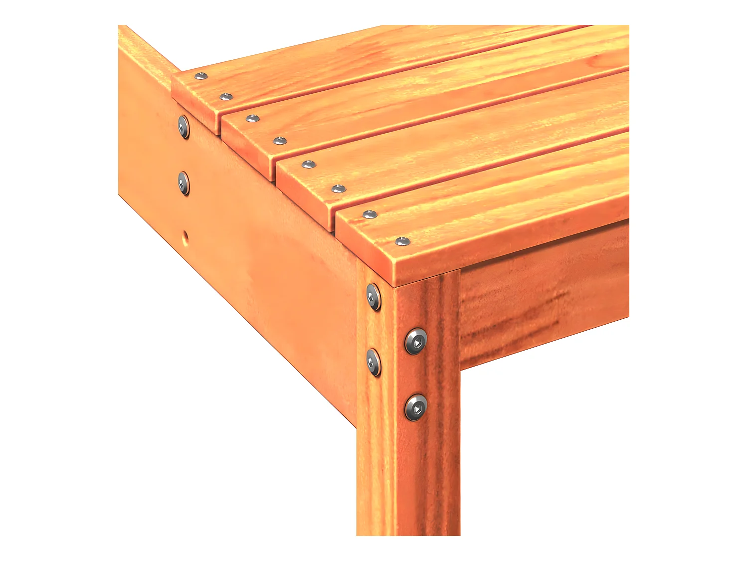 Horrin  Table de pique-nique cire marron 110x134x75 cm bois massif pin