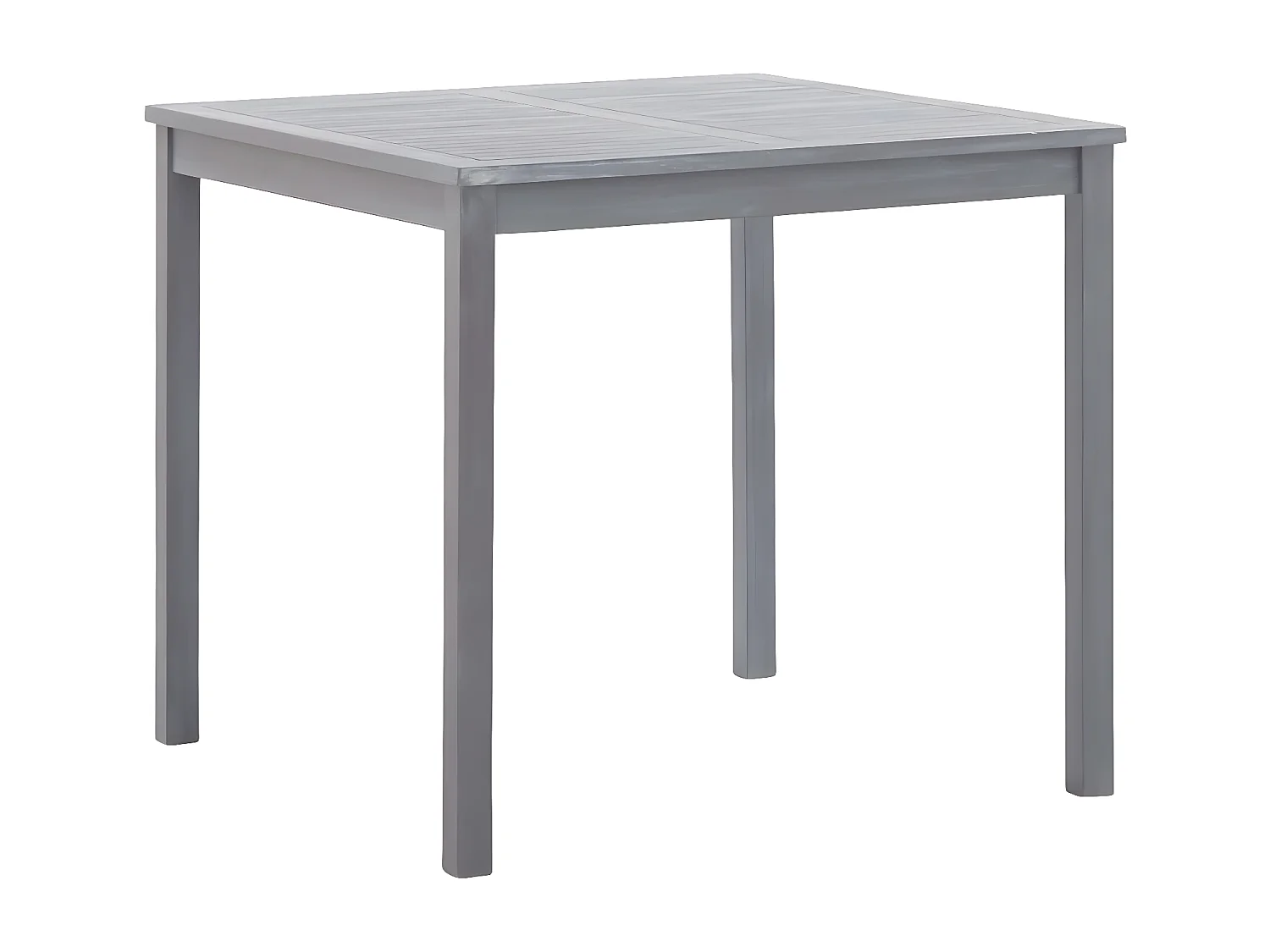 Daniel-Claude  Table de jardin Gris 80x80x74 cm Bois d'acacia massif