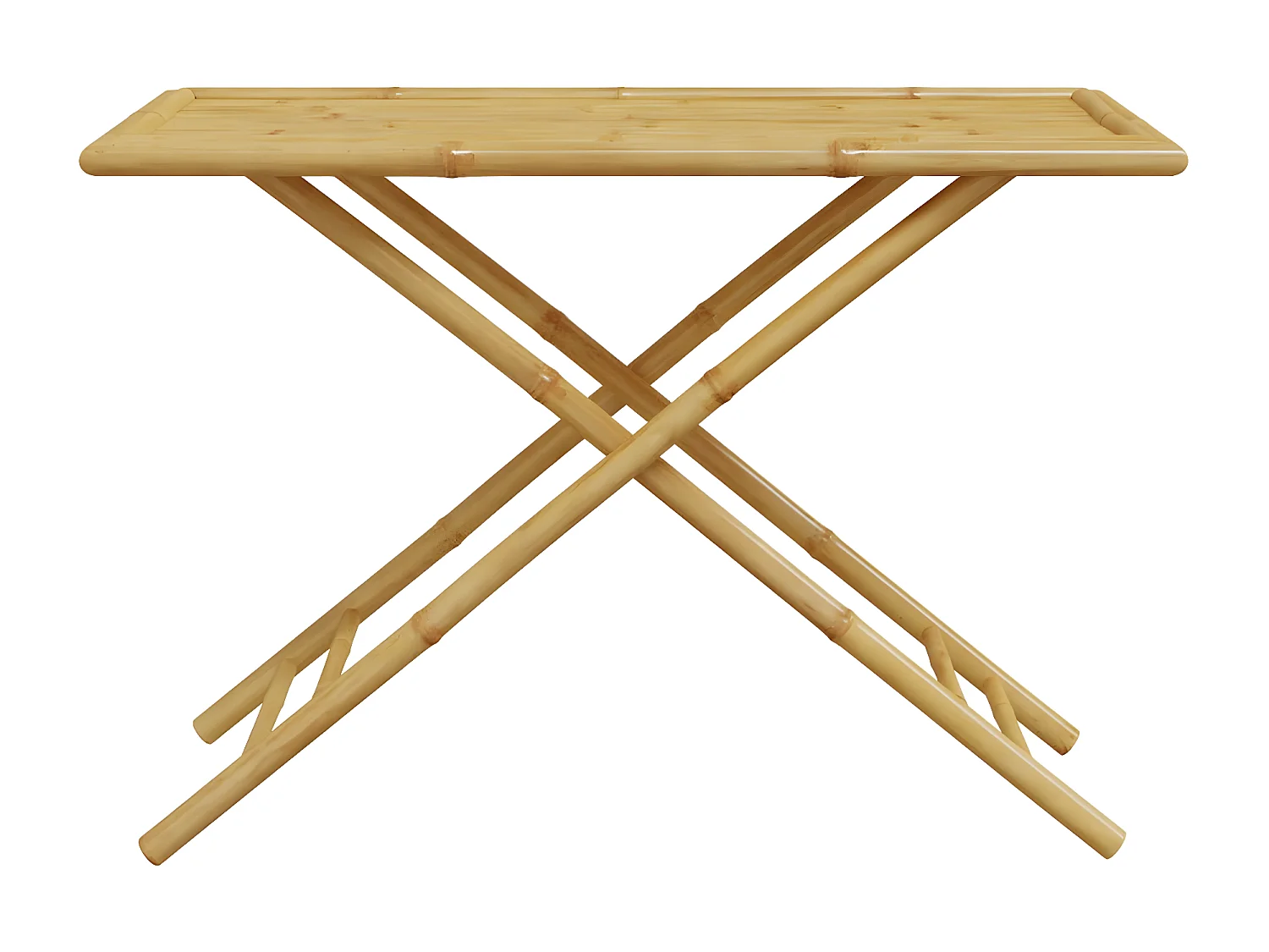 Garden Furniture -  Mesa de jardín plegable de bambú 110x55x75 cm