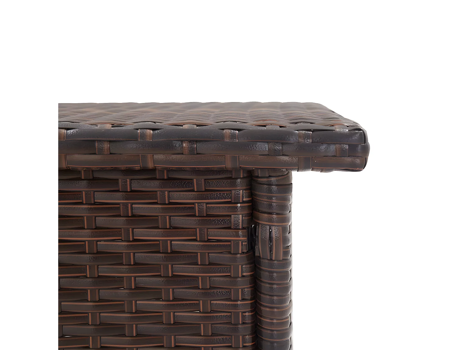 Thorvin  Table à thé Marron 50x50x47 cm Résine tressée