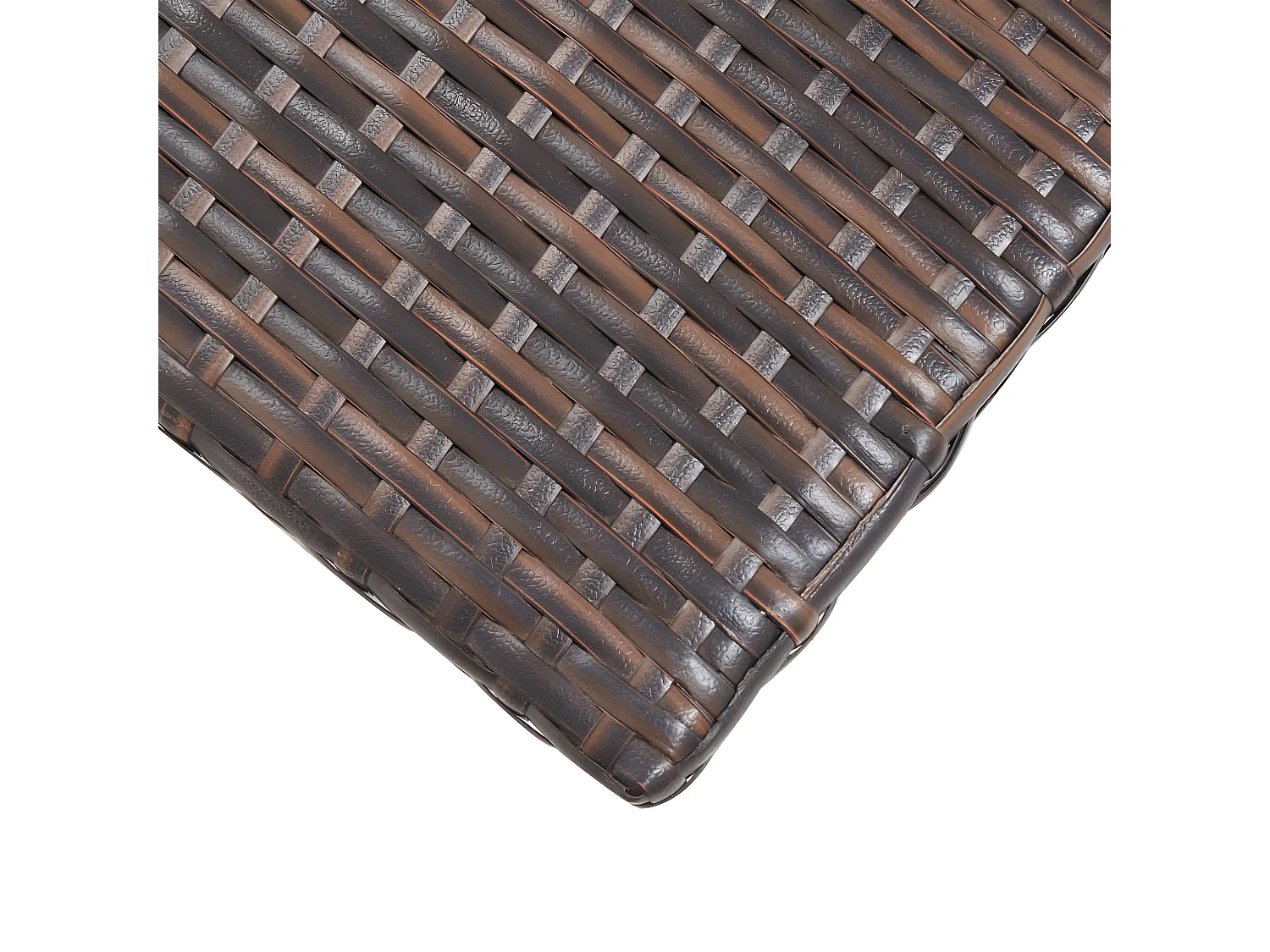 Thorvin  Table à thé Marron 50x50x47 cm Résine tressée