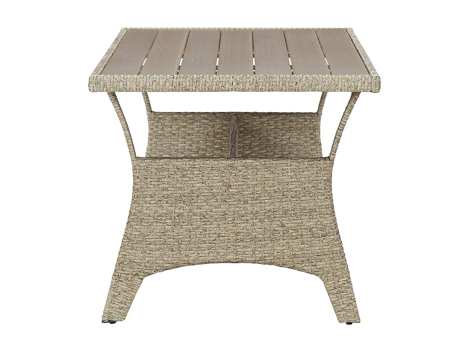 Claire-Marie-Élise  Table de jardin Gris 120x70x66 cm Résine tressée