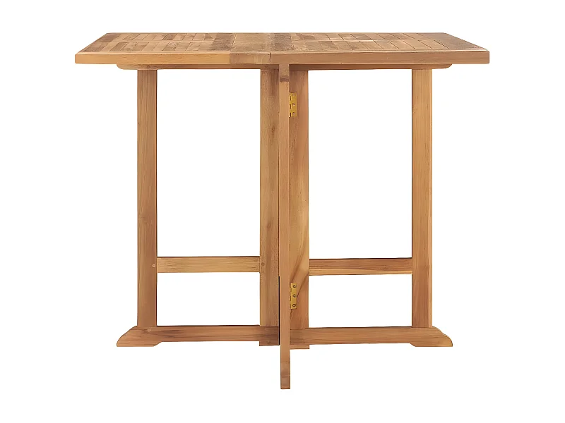 Marie-Lise  Klappbarer Garten-Esstisch 90x90x75 cm Massivholz Teak