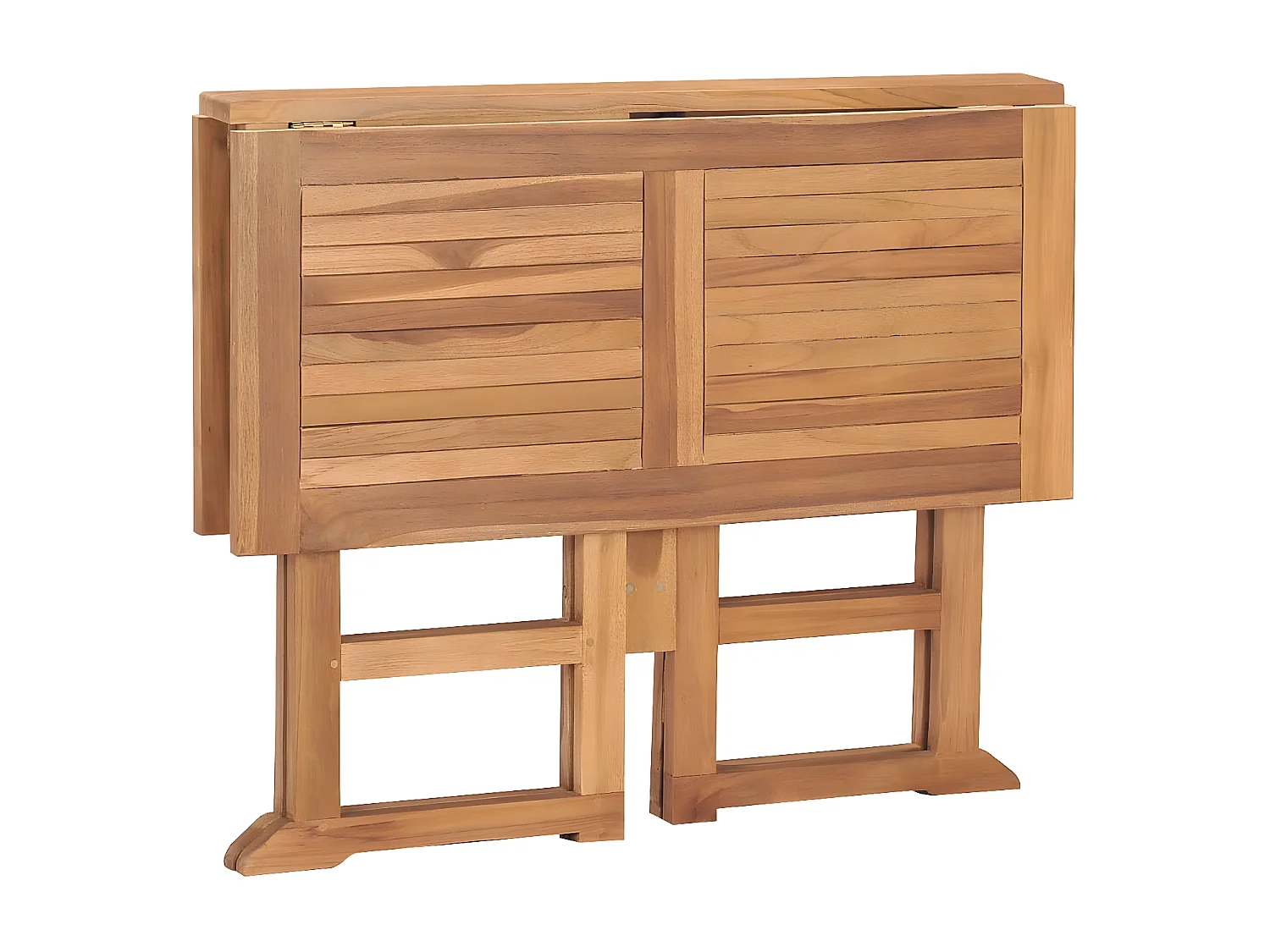 Marie-Lise  Klappbarer Garten-Esstisch 90x90x75 cm Massivholz Teak