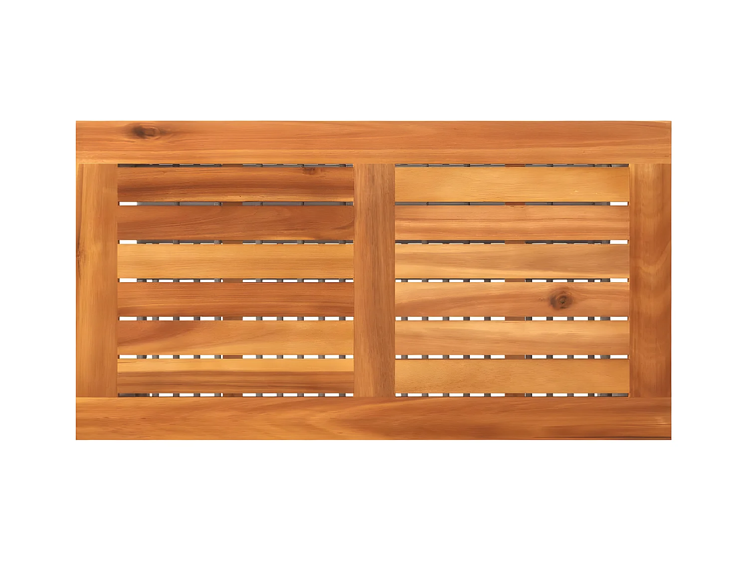 Centreville  Gartentisch Grau 70x38x42 cm Poly Rattan Akazienholz