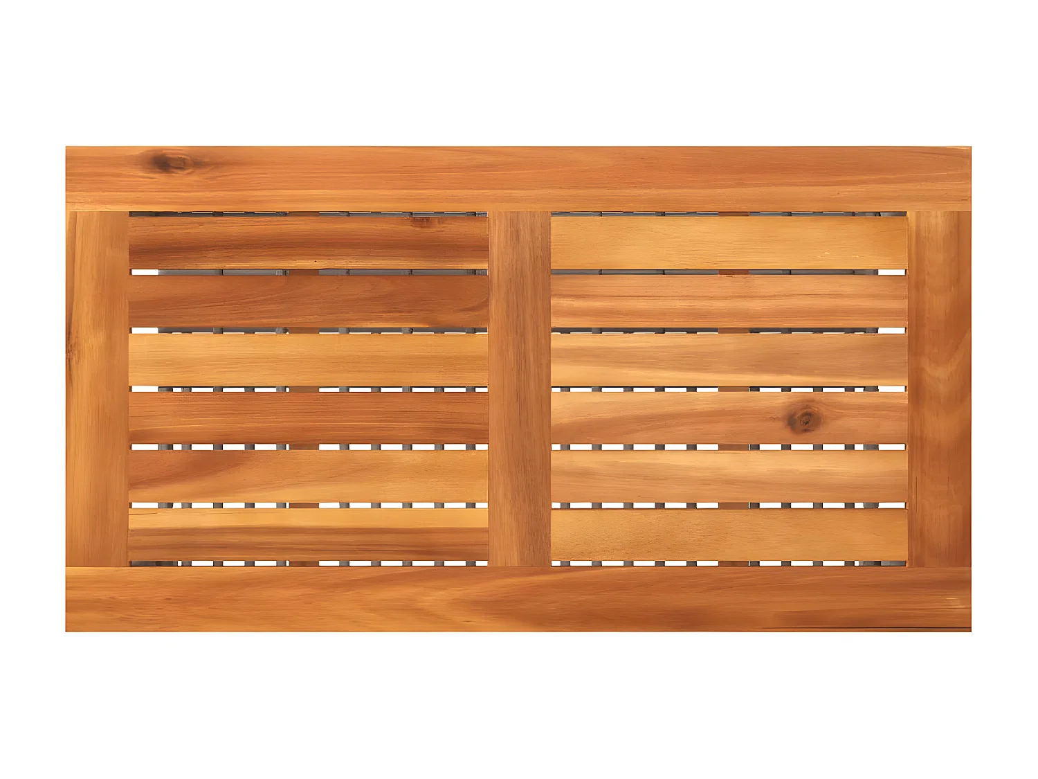 Centreville  Tavolo da Giardino Grigio 70x38x42 cm Polyrattan e Legno Acacia