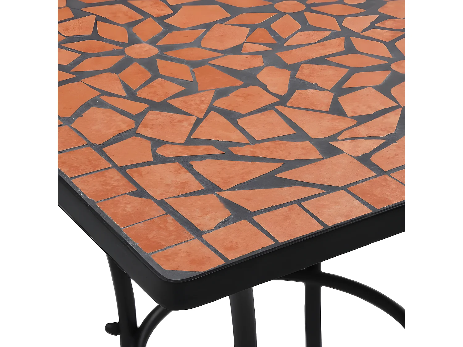 Michael Alan  Table de bistro mosaïque Terre cuite 60 cm Céramique