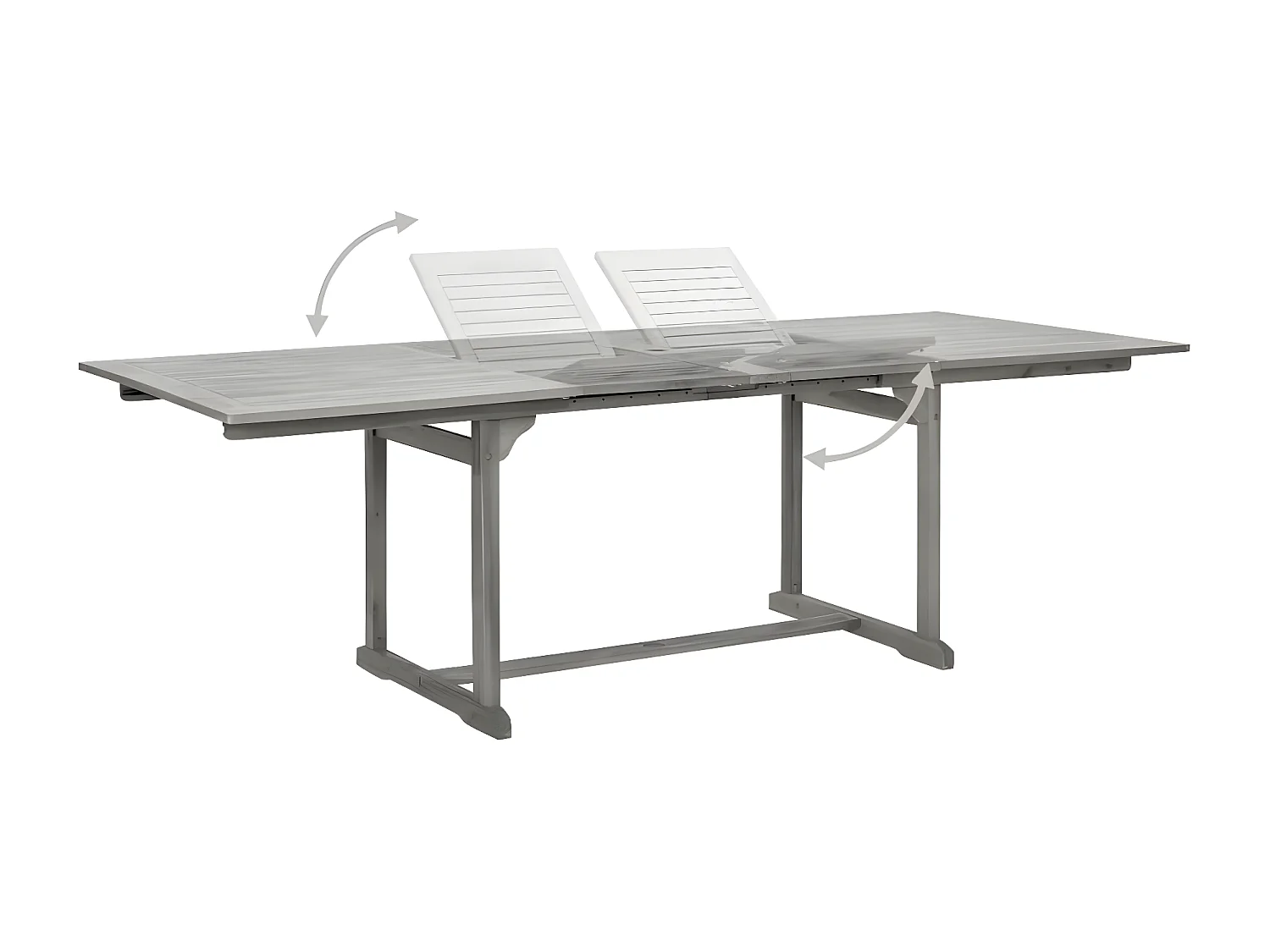 Stokkemarke  Mesa de comedor jardín madera maciza acacia (160-240)x100x75 cm