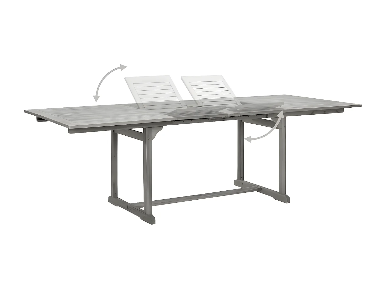 Stokkemarke  Mesa de comedor jardín madera maciza acacia (160-240)x100x75 cm