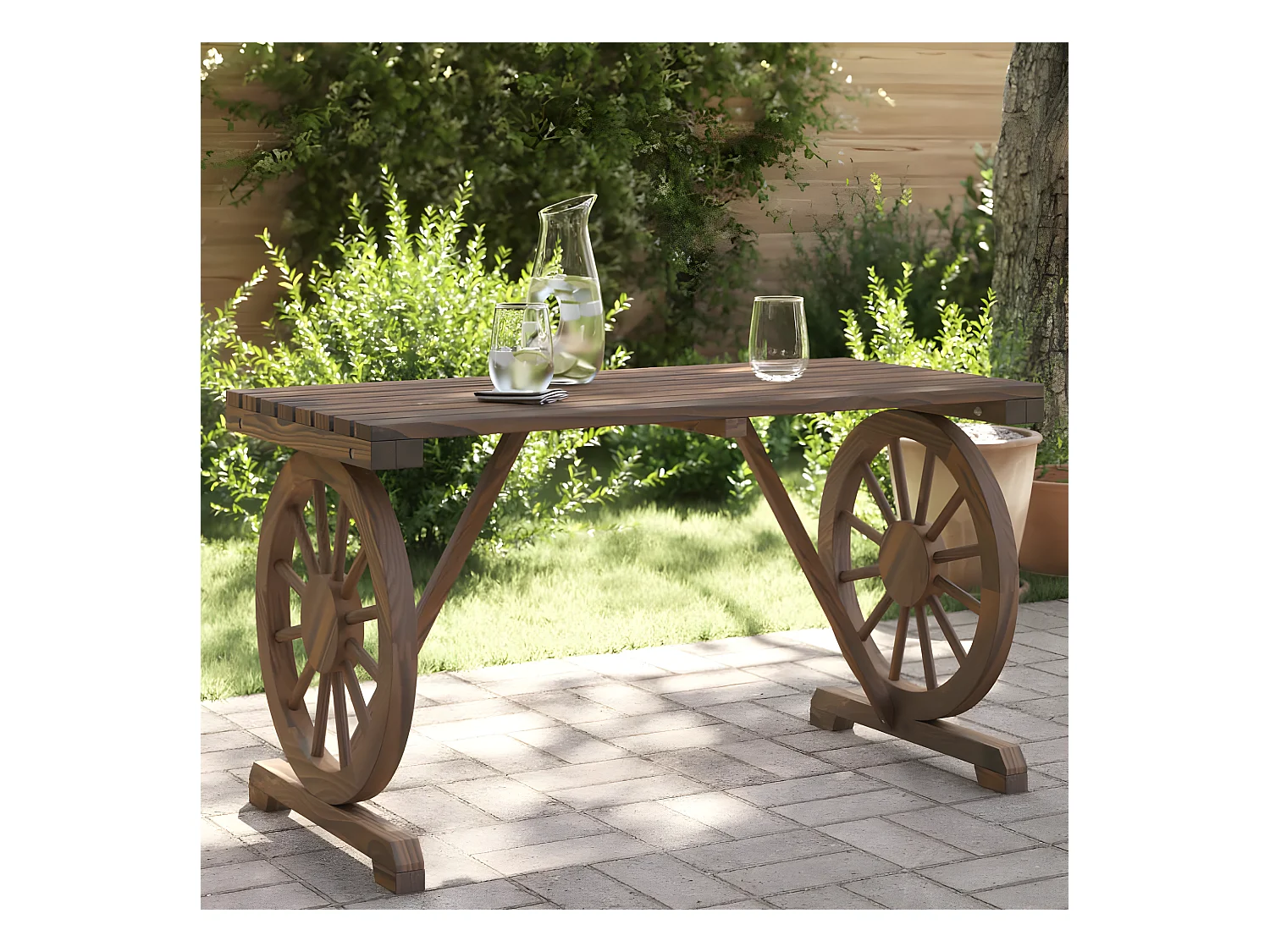 Claude-Henri  Gartentisch 115x55x65 cm Massivholz Tanne