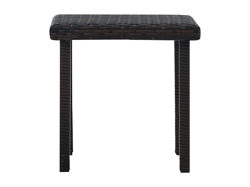 Sophie-Diane-Marie  Table à thé de jardin Marron 40x40x40 cm Résine tressée