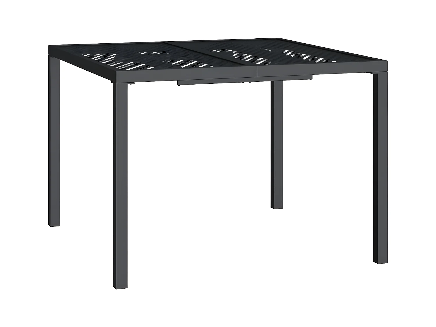 Chubbuck  Gartentisch Anthrazit 100x100x72 cm Stahl