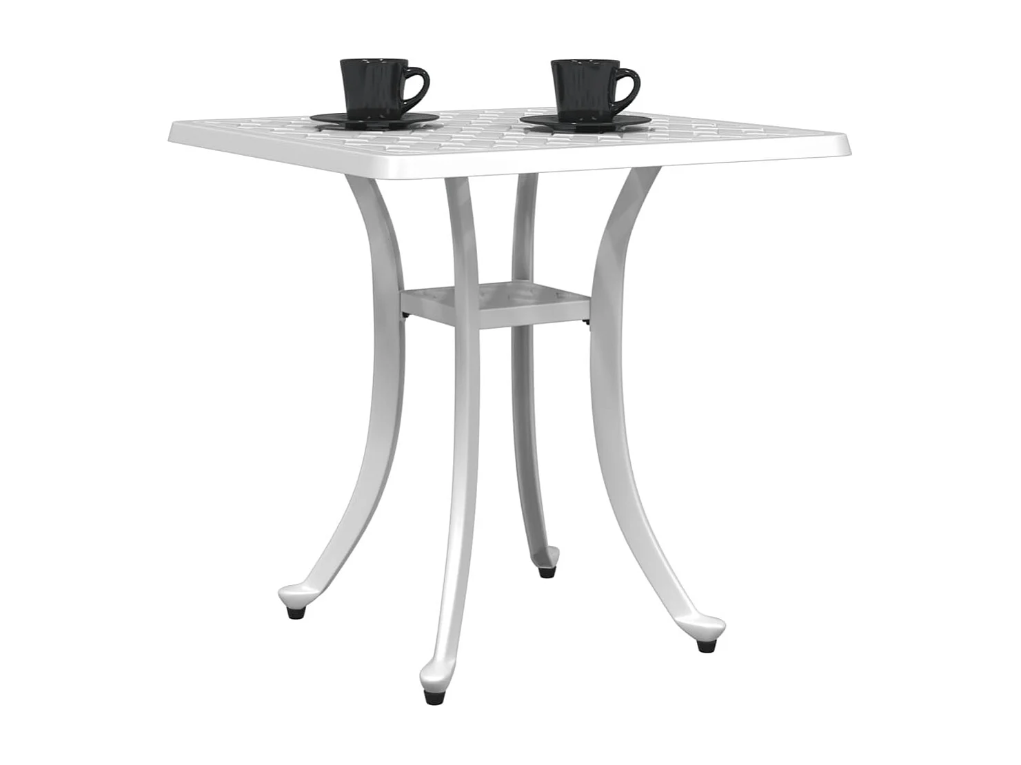 Tarvund  Table de jardin blanc 53x53x53 cm aluminium coulé