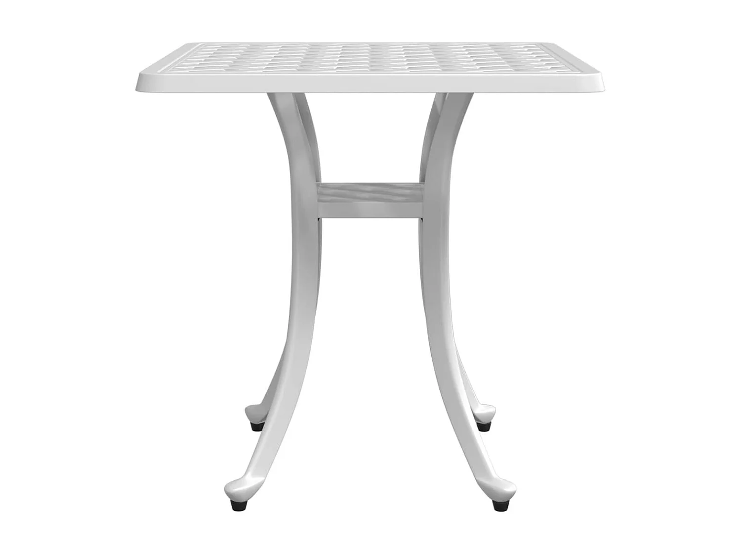 Tarvund  Table de jardin blanc 53x53x53 cm aluminium coulé
