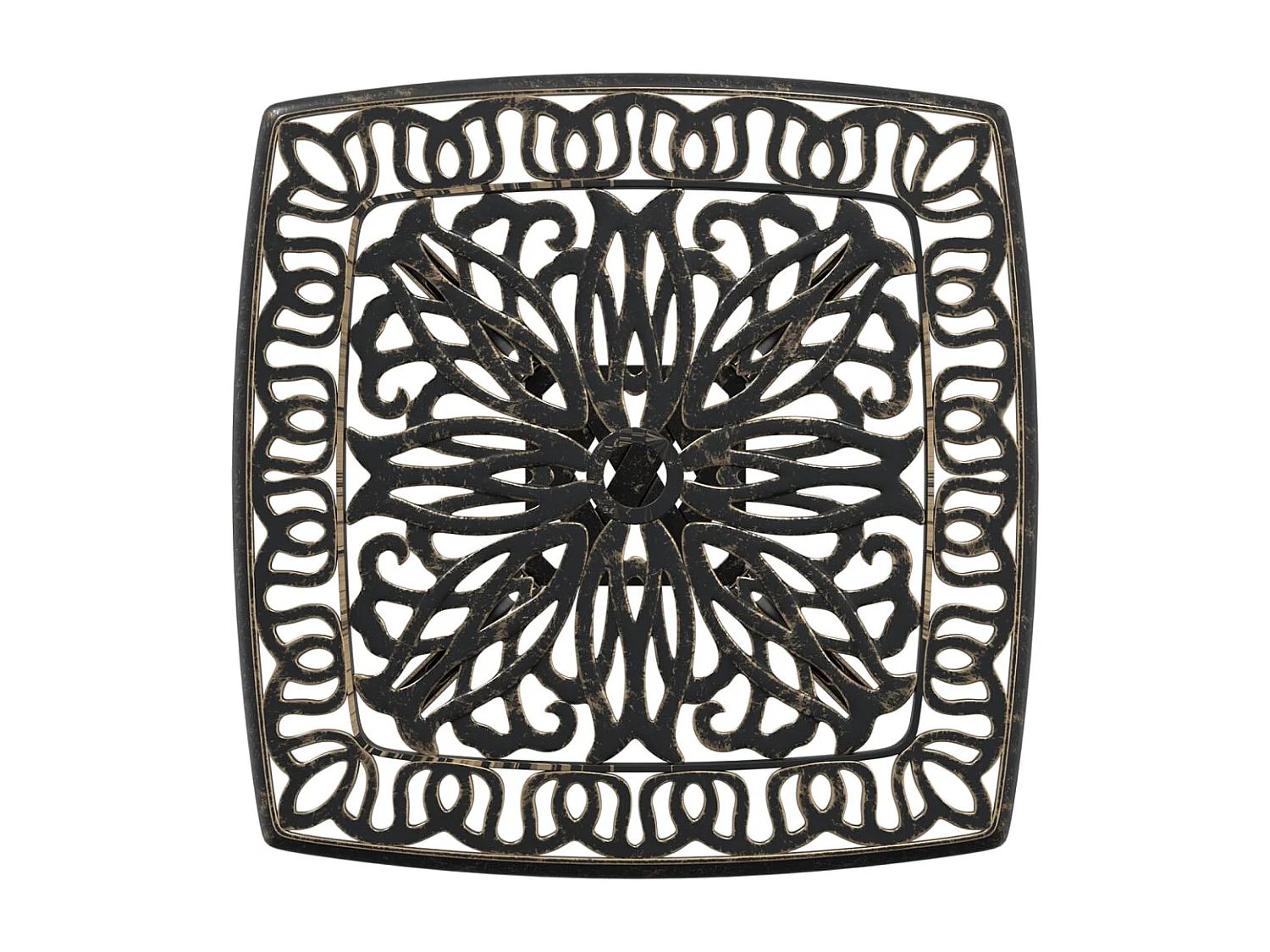 La Porte  Table de jardin bronze 53x53x53 cm aluminium coulé