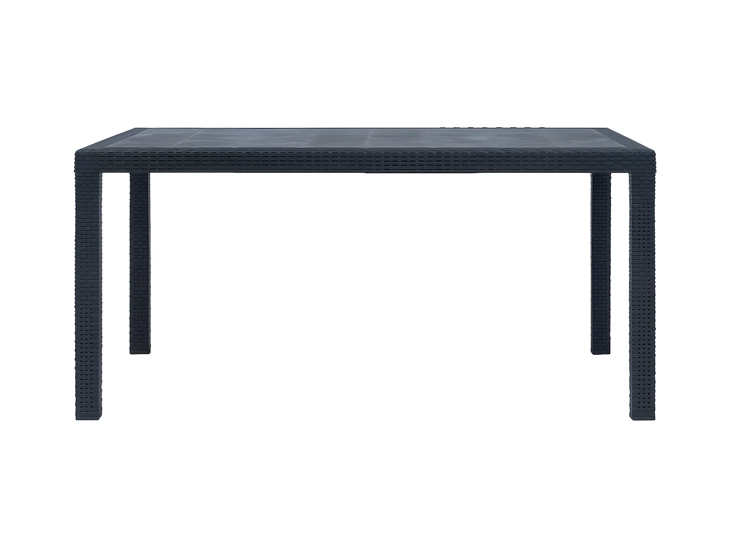 Celandor  Table de jardin Anthracite 150x90x72 cm Plastique Aspect rotin