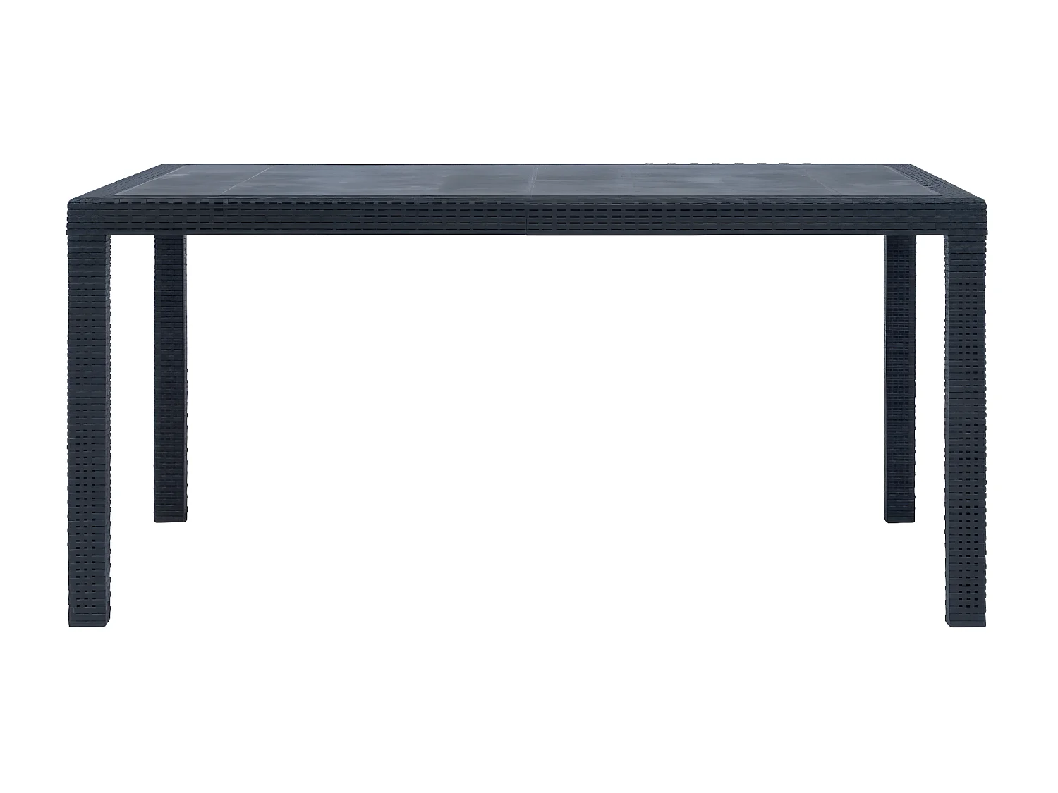 Celandor  Table de jardin Anthracite 150x90x72 cm Plastique Aspect rotin