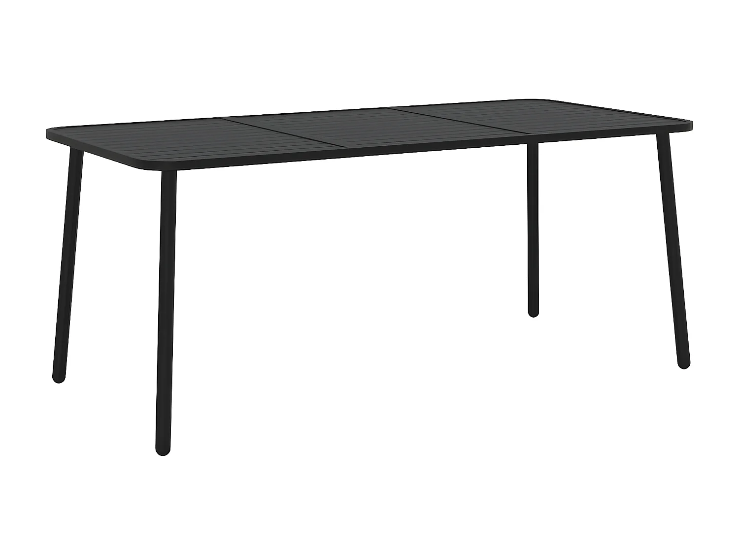 Fairbanks  Table de jardin anthracite 165x80x71 cm acier