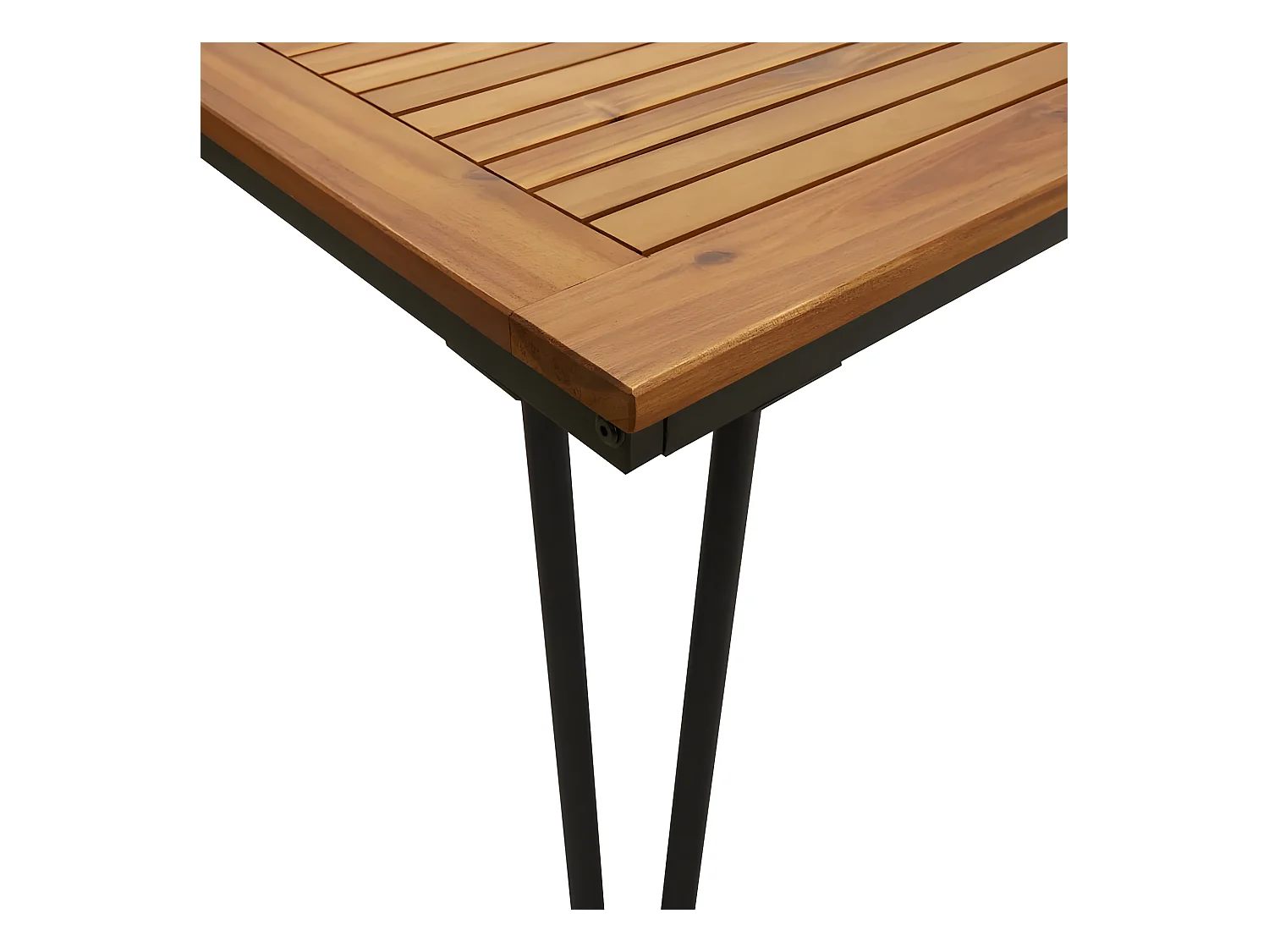 Ivano Franco  Table de jardin avec pieds épingle à cheveux 180x90x75 acacia