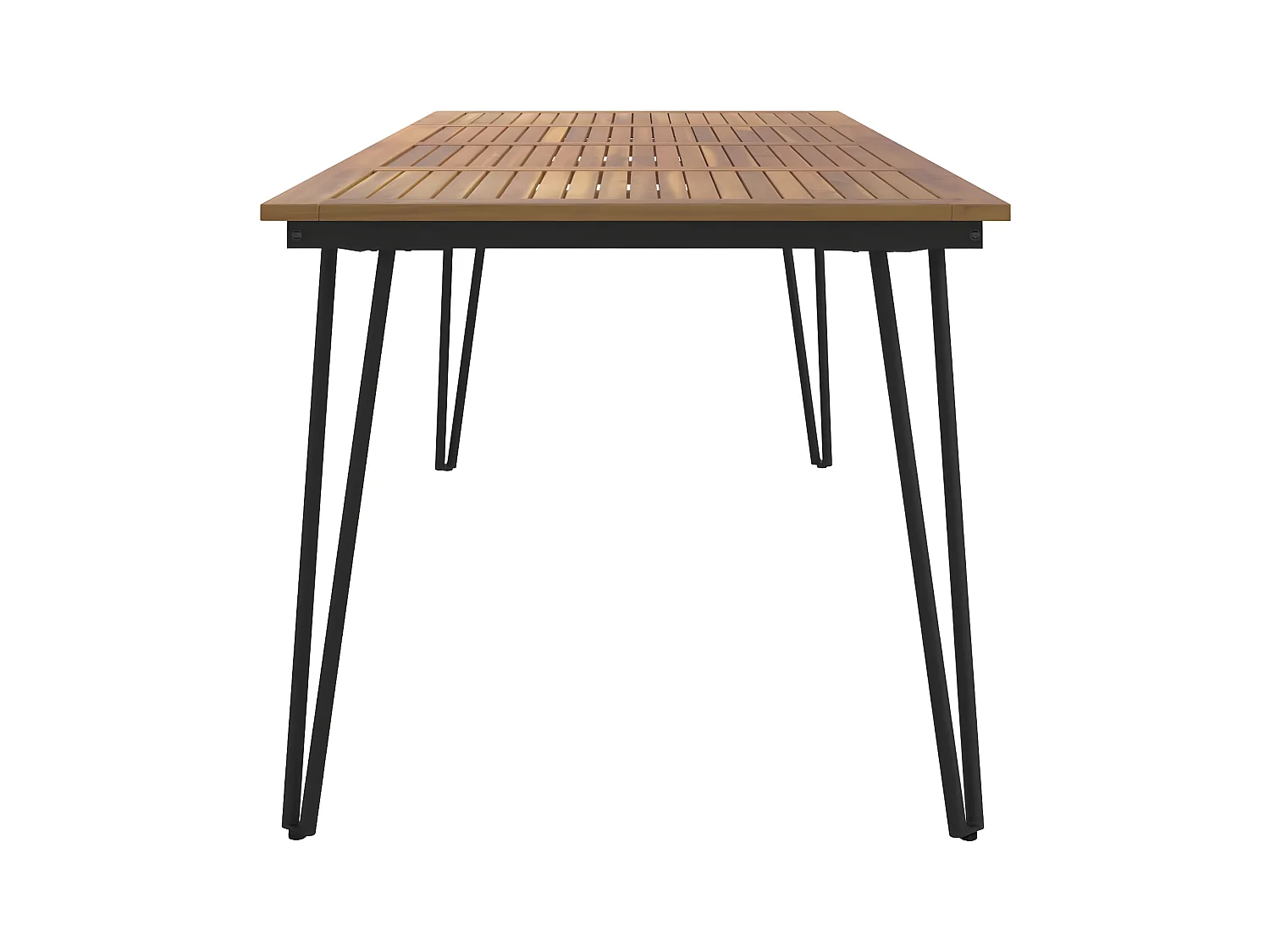 Ivano Franco  Table de jardin avec pieds épingle à cheveux 180x90x75 acacia