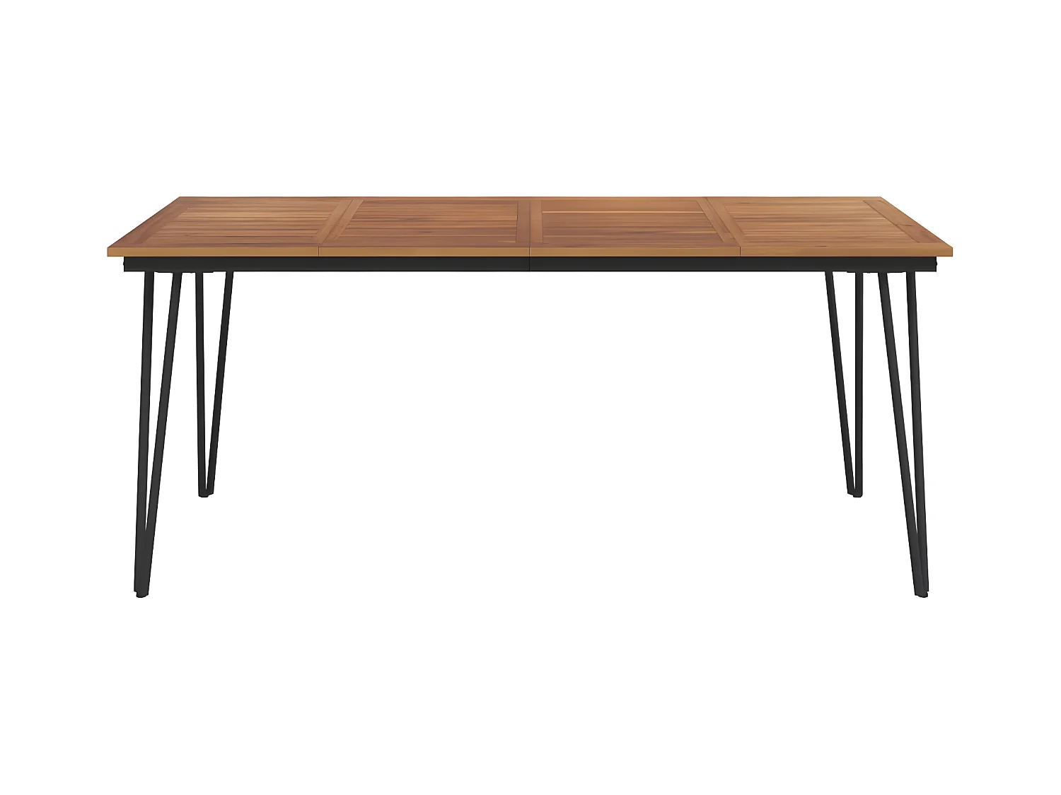 Ivano Franco  Table de jardin avec pieds épingle à cheveux 180x90x75 acacia
