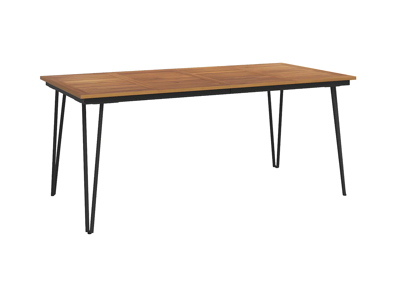 Ivano Franco  Table de jardin avec pieds épingle à cheveux 180x90x75 acacia