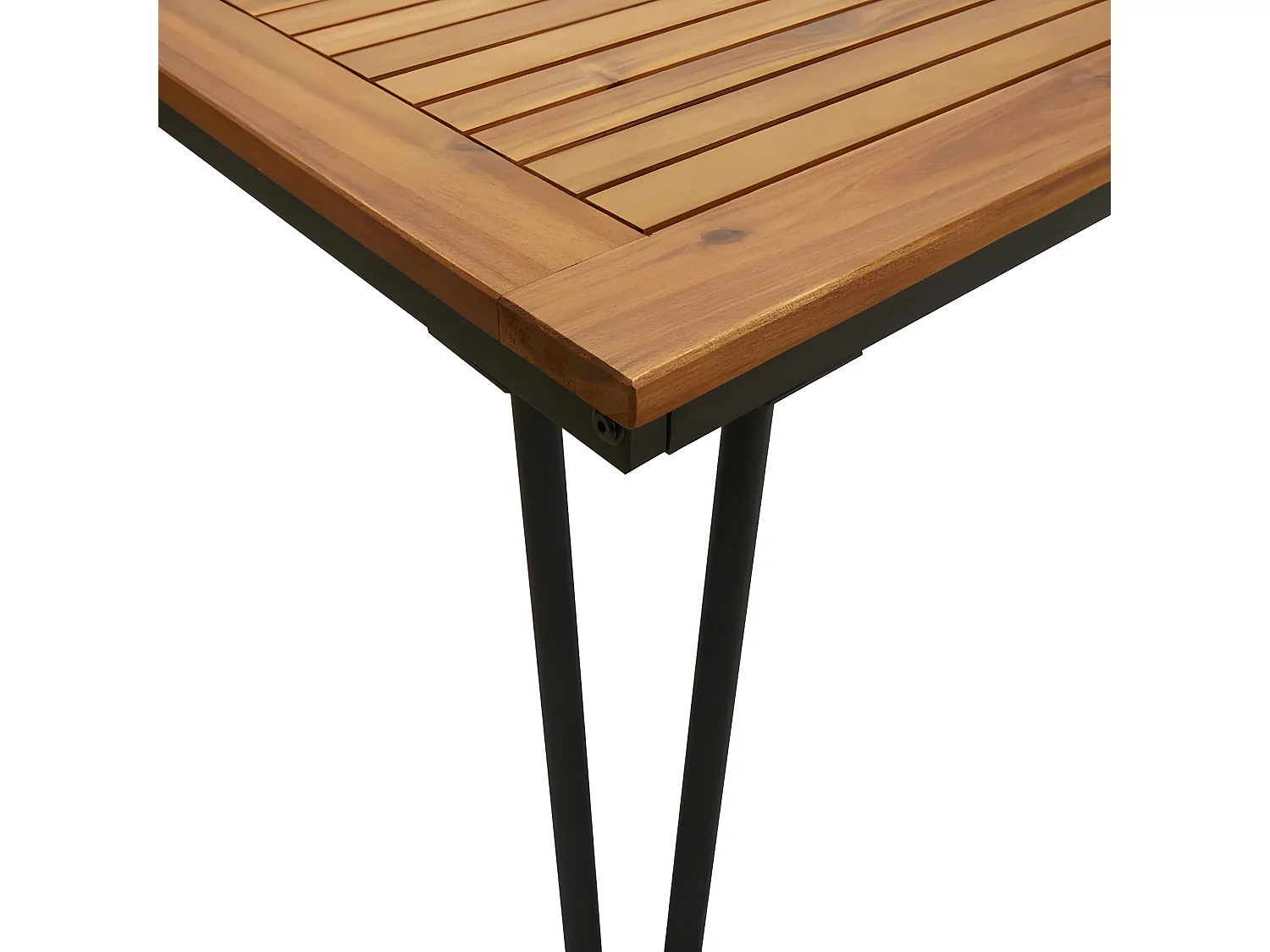 Ivano Franco  Table de jardin avec pieds épingle à cheveux 180x90x75 acacia