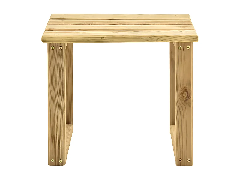Garden Furniture -  Bijzettafel voor ligbed 30x30x26 cm geïmpregneerd grenenhout