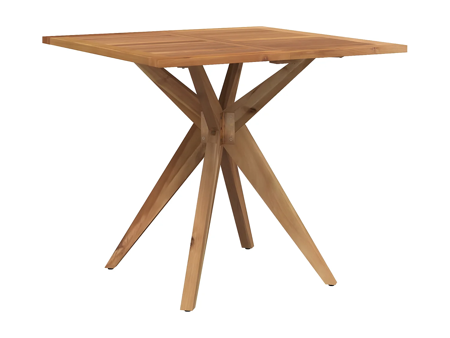 Sol  Table de jardin carrée 85x85x75 cm bois d'acacia solide