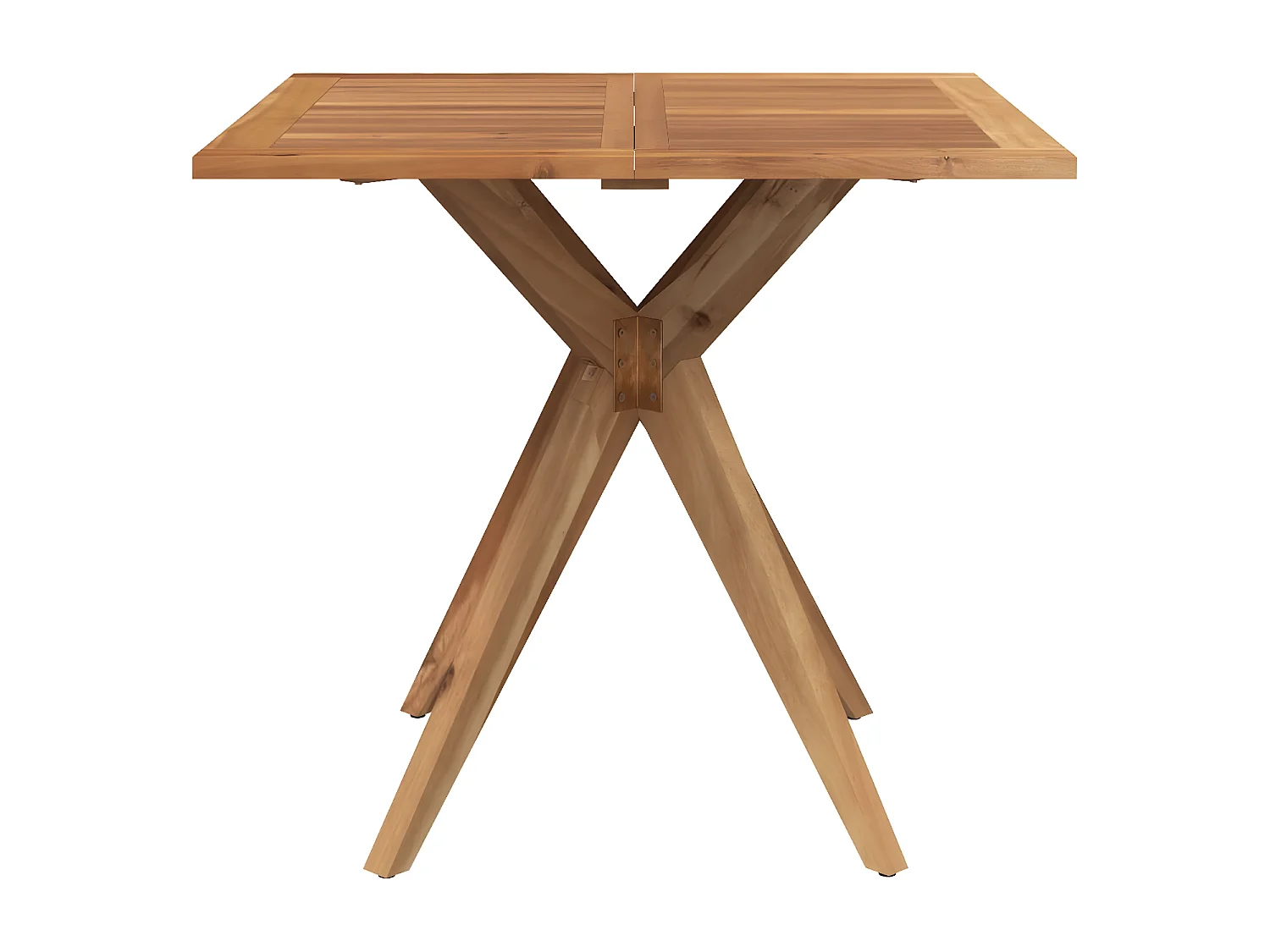 Sol  Table de jardin carrée 85x85x75 cm bois d'acacia solide