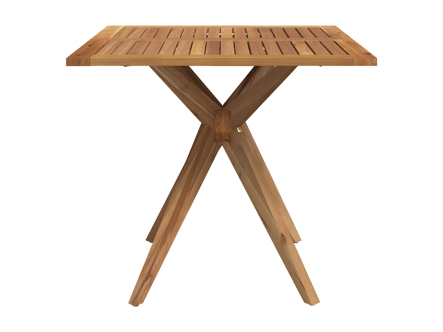 Sol  Table de jardin carrée 85x85x75 cm bois d'acacia solide
