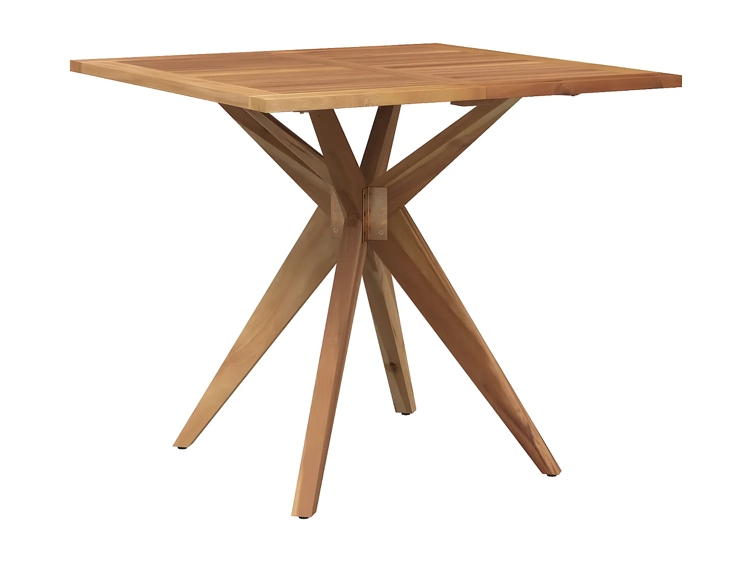 Sol  Table de jardin carrée 85x85x75 cm bois d'acacia solide