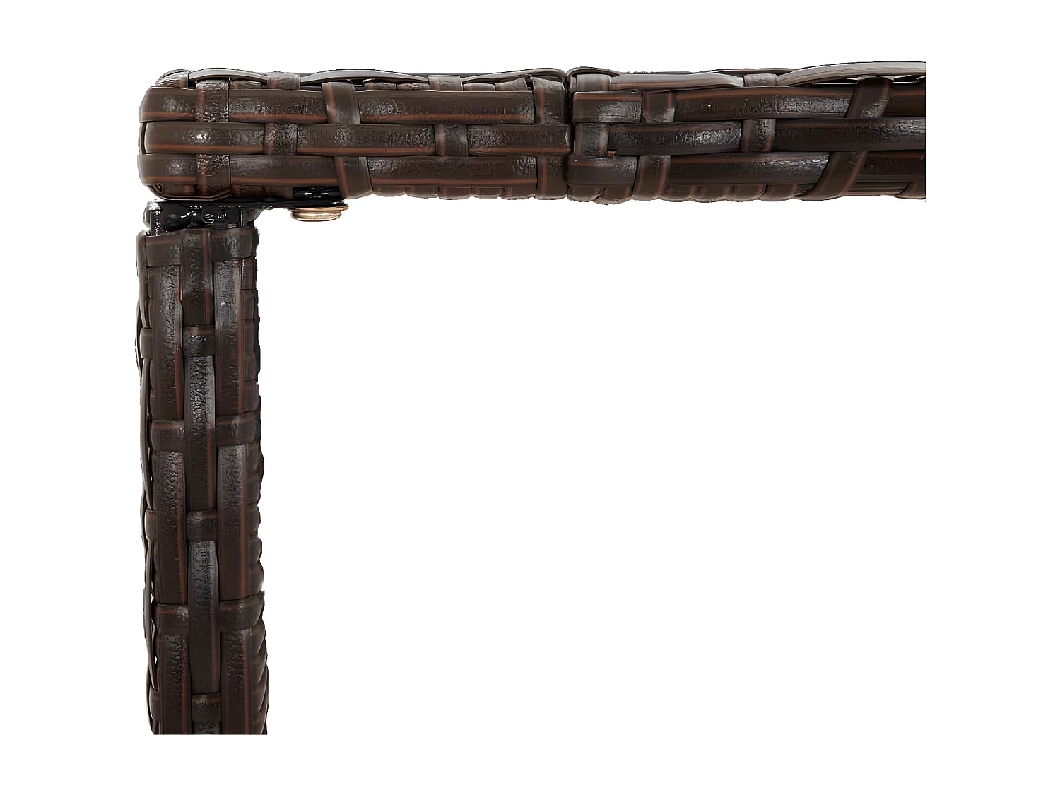 Village Green-Green Ridge  Table de bar et dessus en verre marron 110x70x110 cm poly rotin