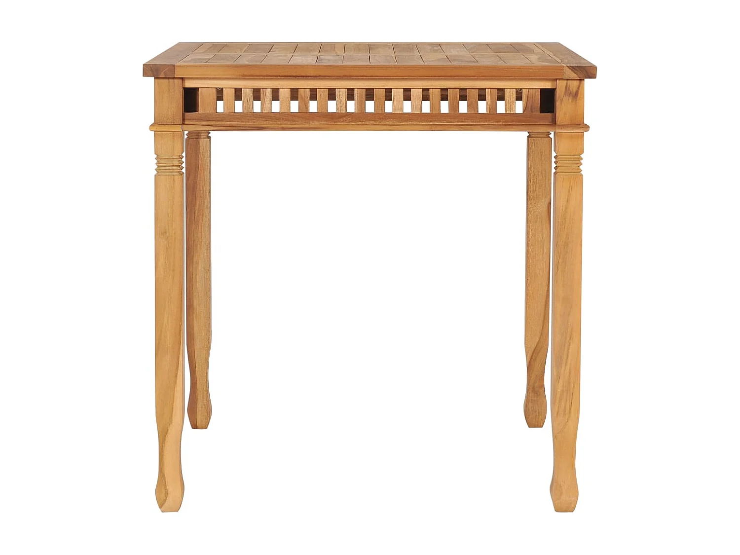 Yunus  Table à dîner de jardin 80x80x80 cm Bois de teck solide