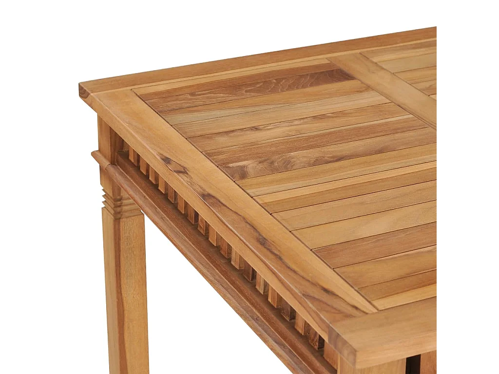 Yunus  Table à dîner de jardin 80x80x80 cm Bois de teck solide