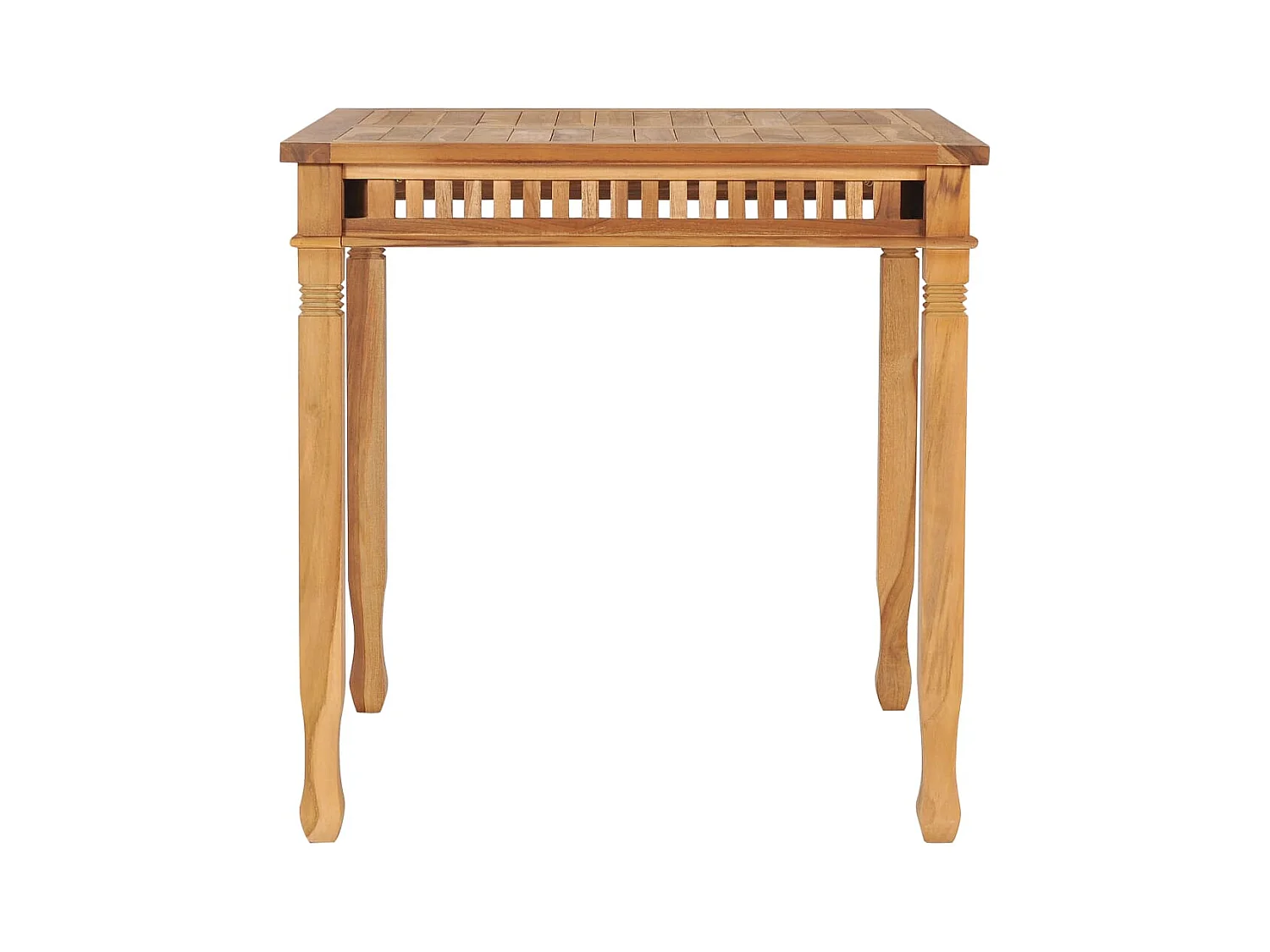 Yunus  Table à dîner de jardin 80x80x80 cm Bois de teck solide