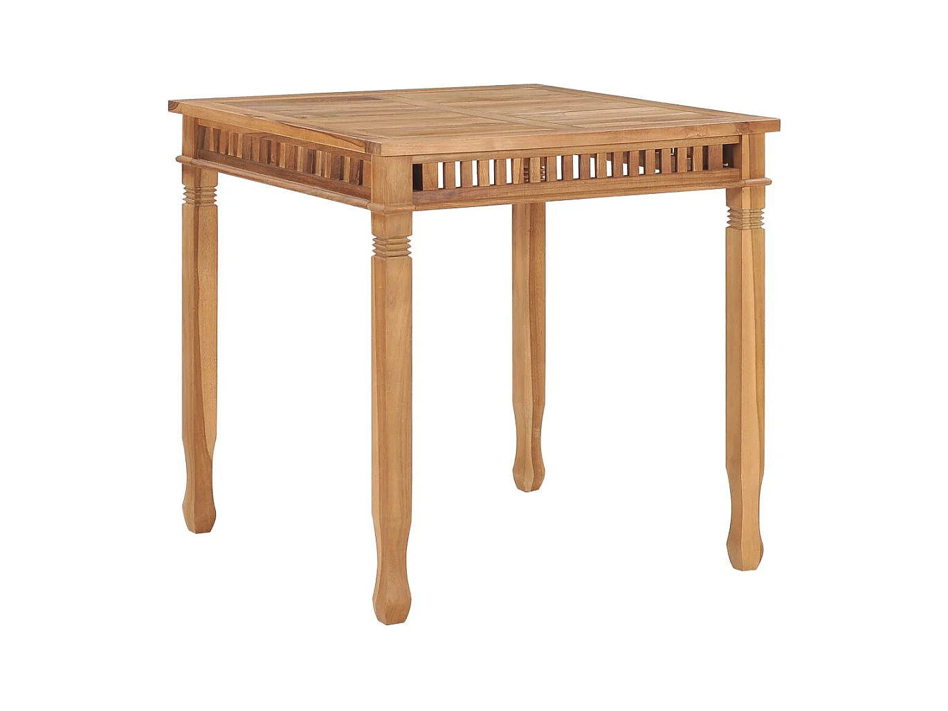 Yunus  Garten-Esstisch 80x80x80 cm Massivholz Teak