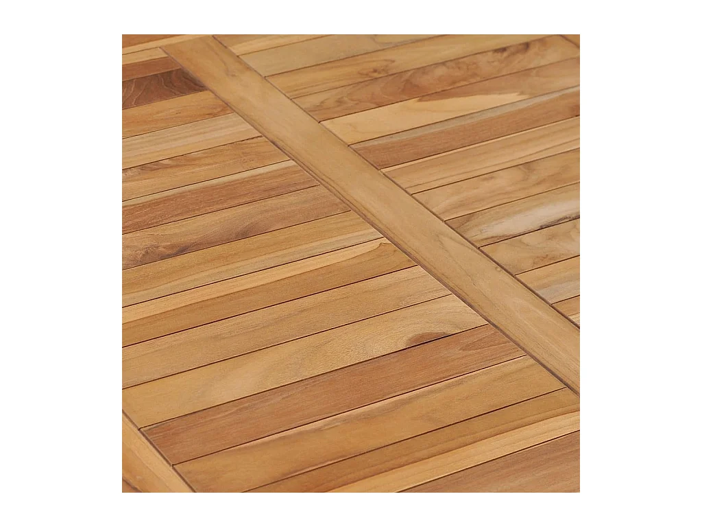 Yunus  Garten-Esstisch 80x80x80 cm Massivholz Teak