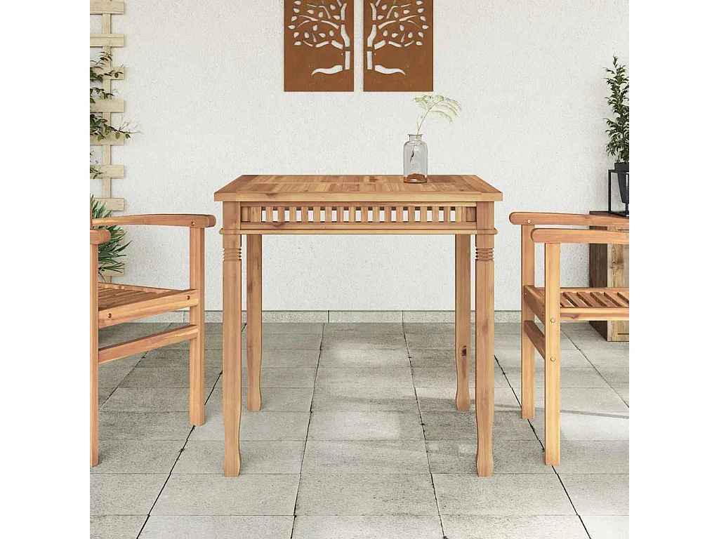 Yunus  Table à dîner de jardin 80x80x80 cm Bois de teck solide