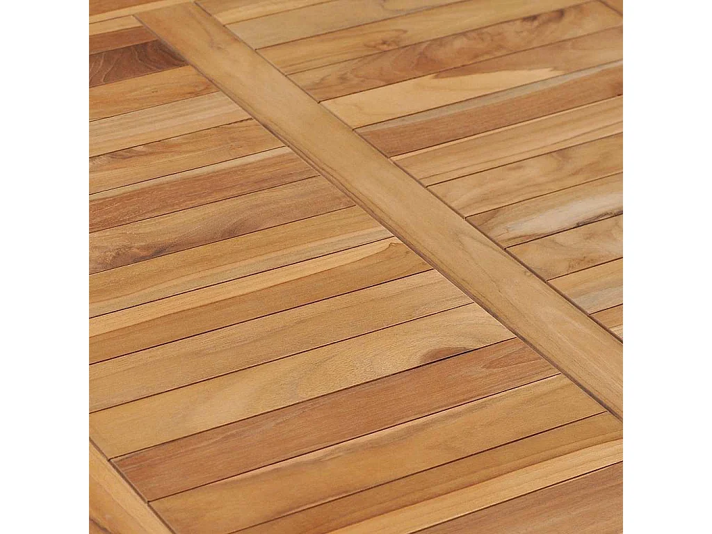 Yunus  Table à dîner de jardin 80x80x80 cm Bois de teck solide