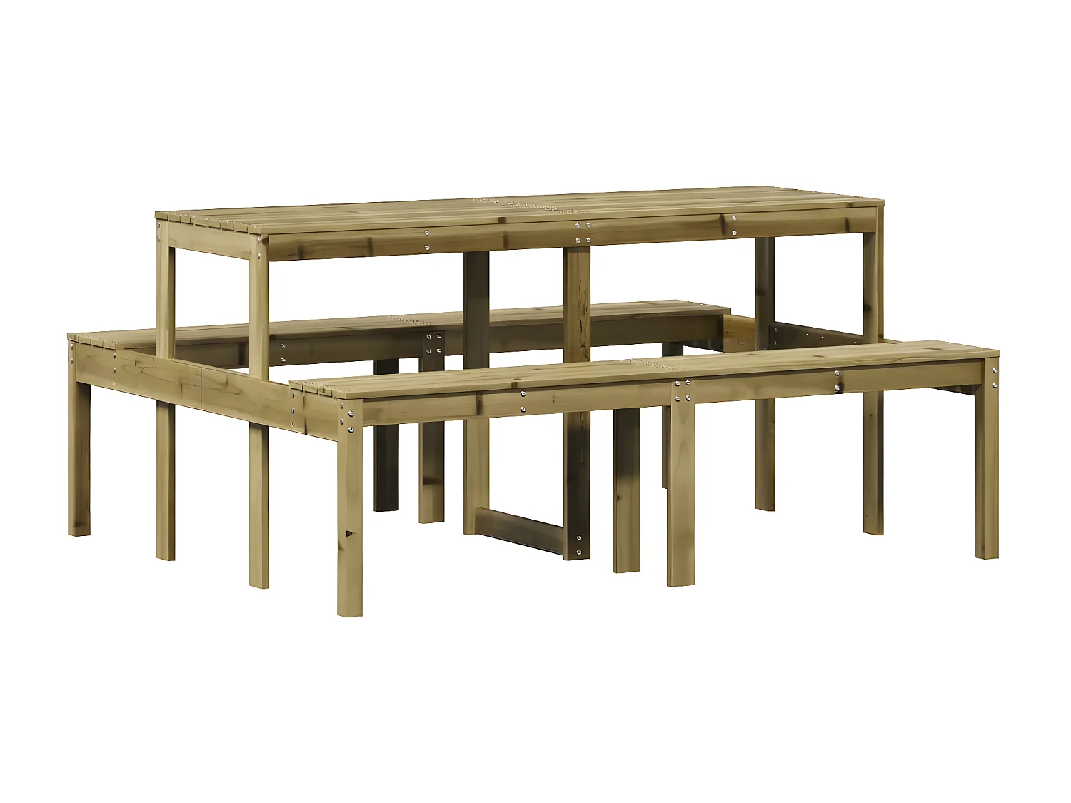 Horrin  Table de pique-nique 160x134x75 cm bois de pin imprégné