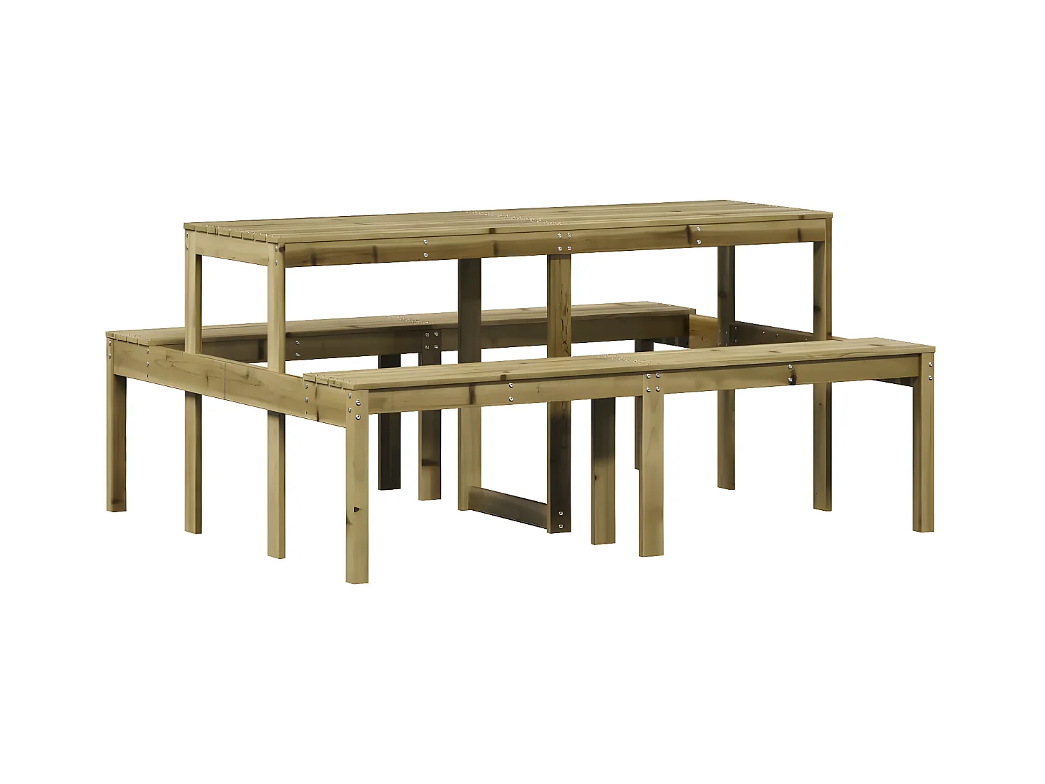 Horrin  Table de pique-nique 160x134x75 cm bois de pin imprégné