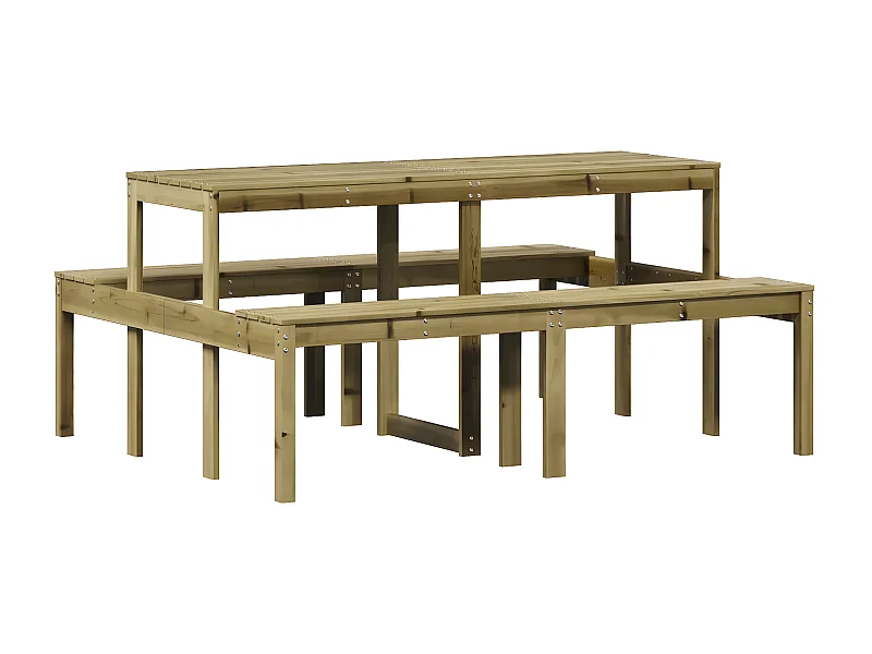 Horrin  Table de pique-nique 160x134x75 cm bois de pin imprégné