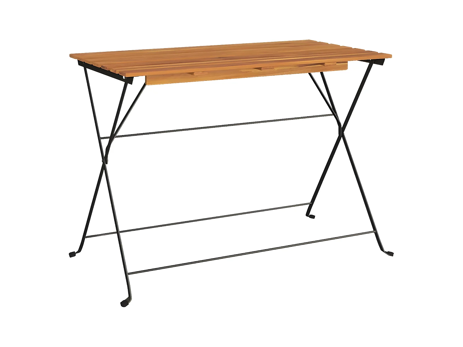 Marc-Joseph-Paul  Table de bistro pliante 100x54x71cm Bois acacia solide et acier