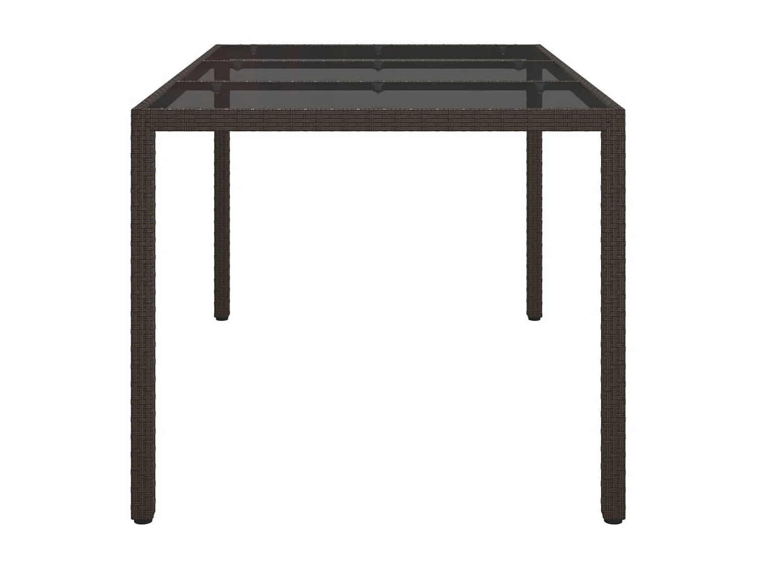 Harko  Tavolo Giardino 150x90x75cm Vetro Temperato Polyrattan Marrone