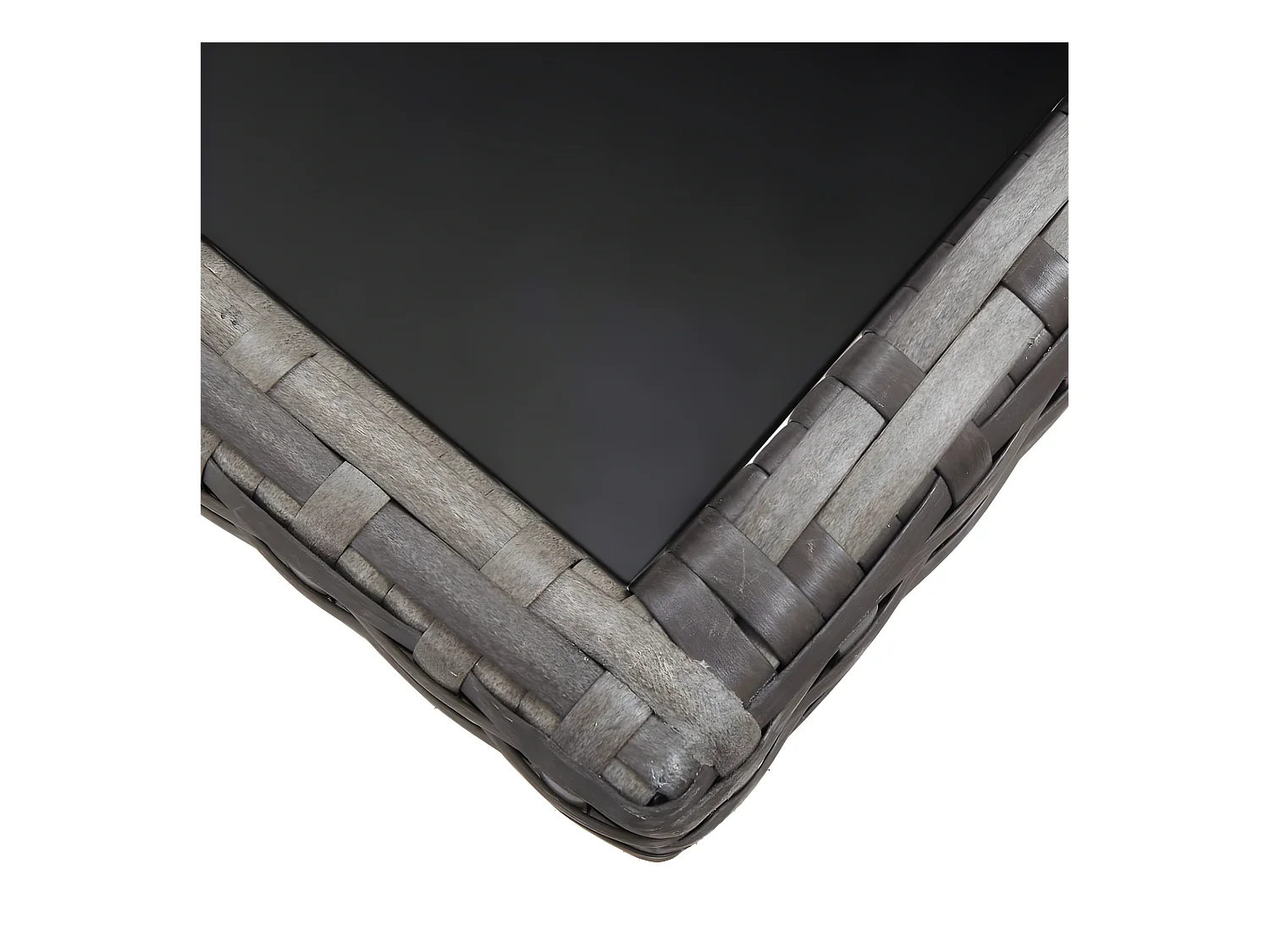 Prolenta Premium -  Gartentisch Grau 170 x 80 x 74 cm Poly Rattan